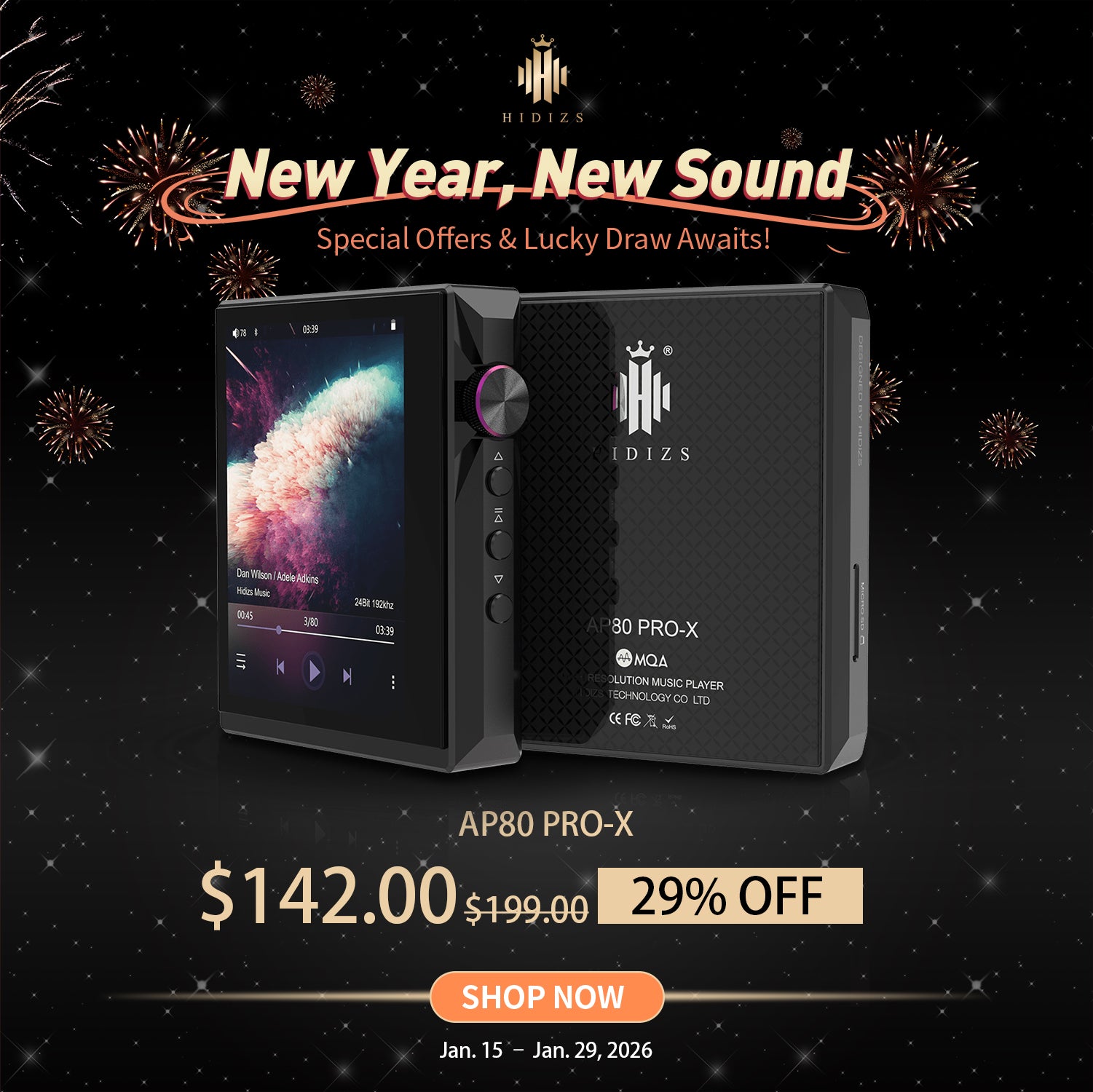 HIDIZS AP80 PRO-X Portable Balanced Lossless MQA Music Player