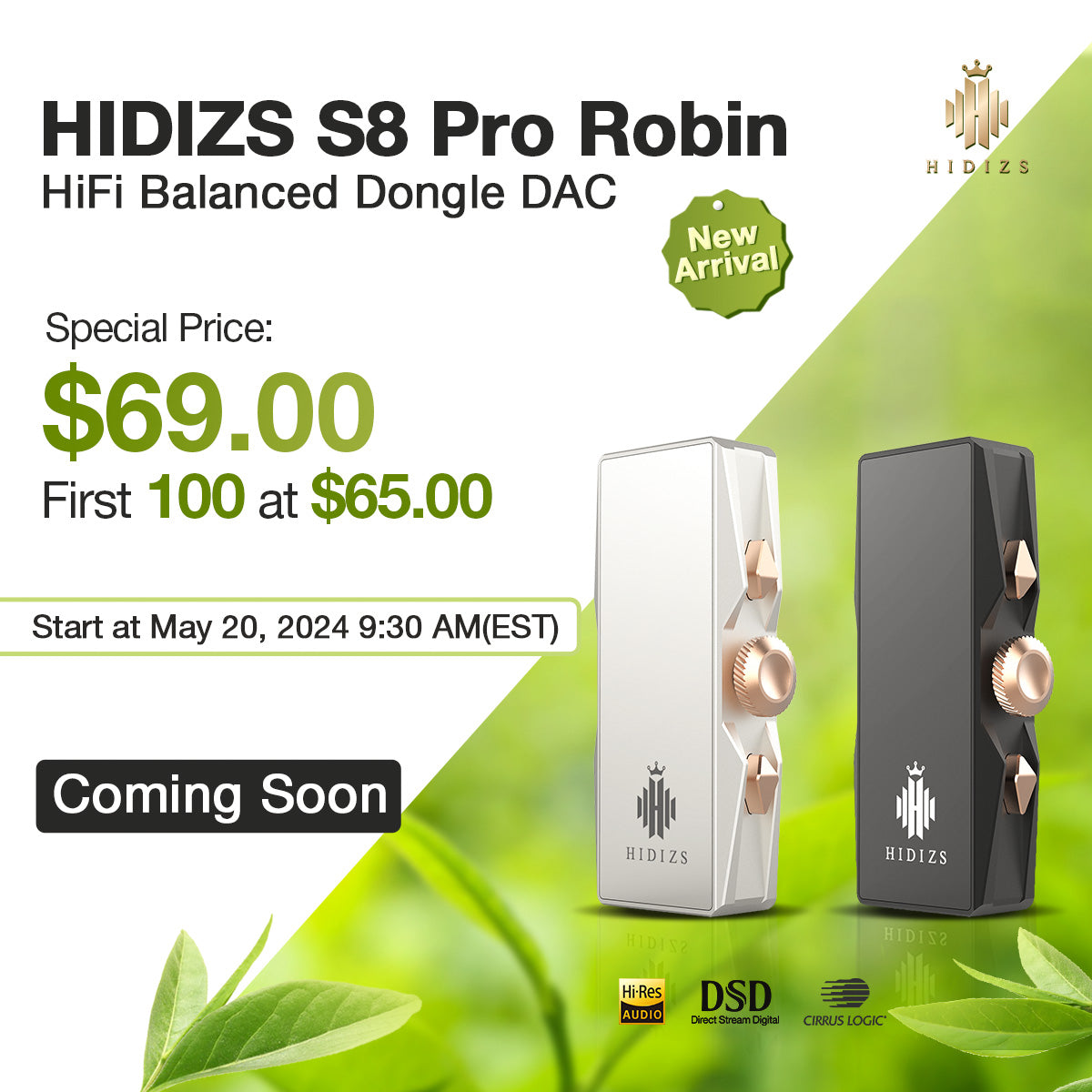 HIDIZS S8 Pro Robin HiFi Balanced Dongle DAC