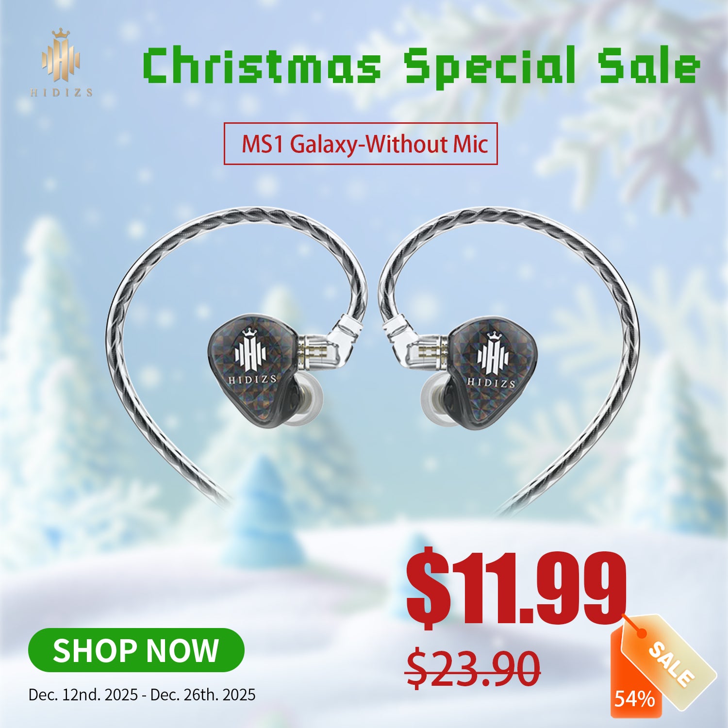 HIDIZS MS1-Galaxy High-Performance Dual Magnetic Circuit Dynamic Driver In-ear Monitors