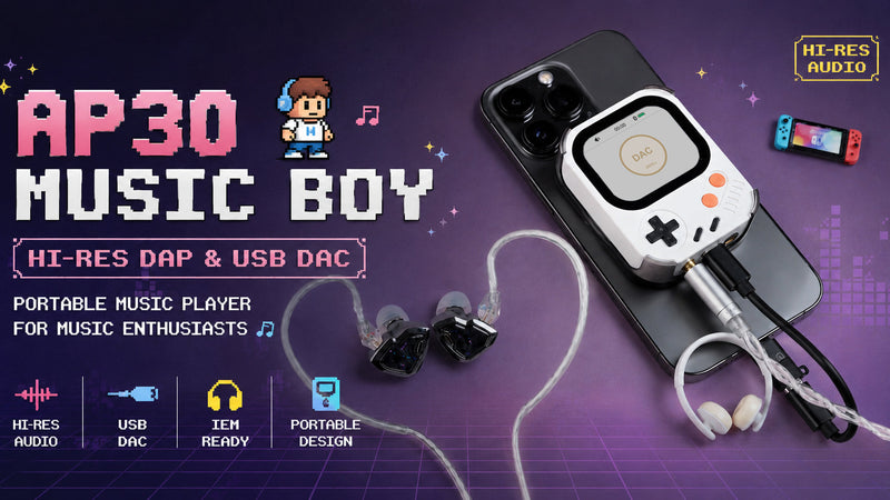 AP30 Music Boy Hi-Res DAP & USB DAC | Portable Music Player for IEMs