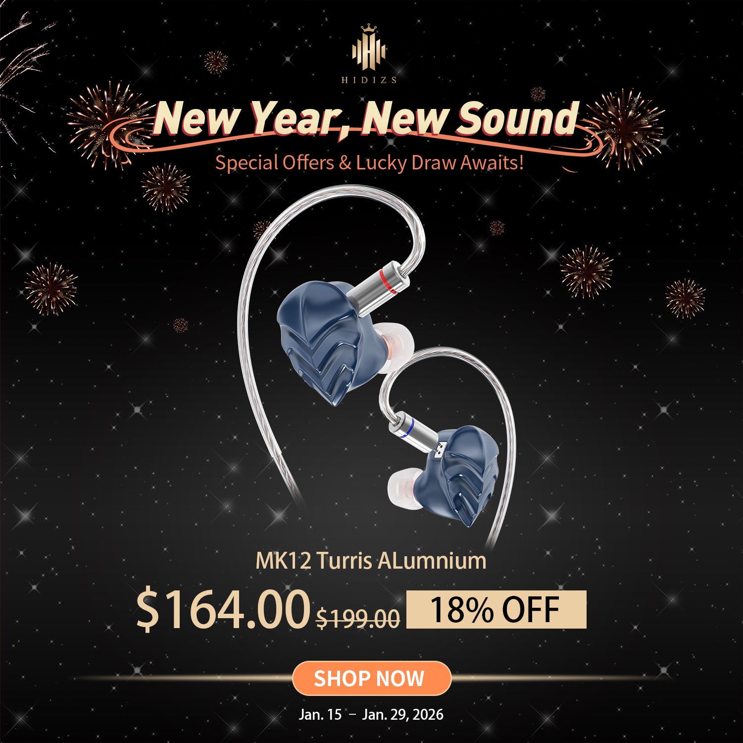 HIDIZS MK12 Turris 12mm 91% Pure Magnesium™ Diaphragm HiFi In-ear Monitors