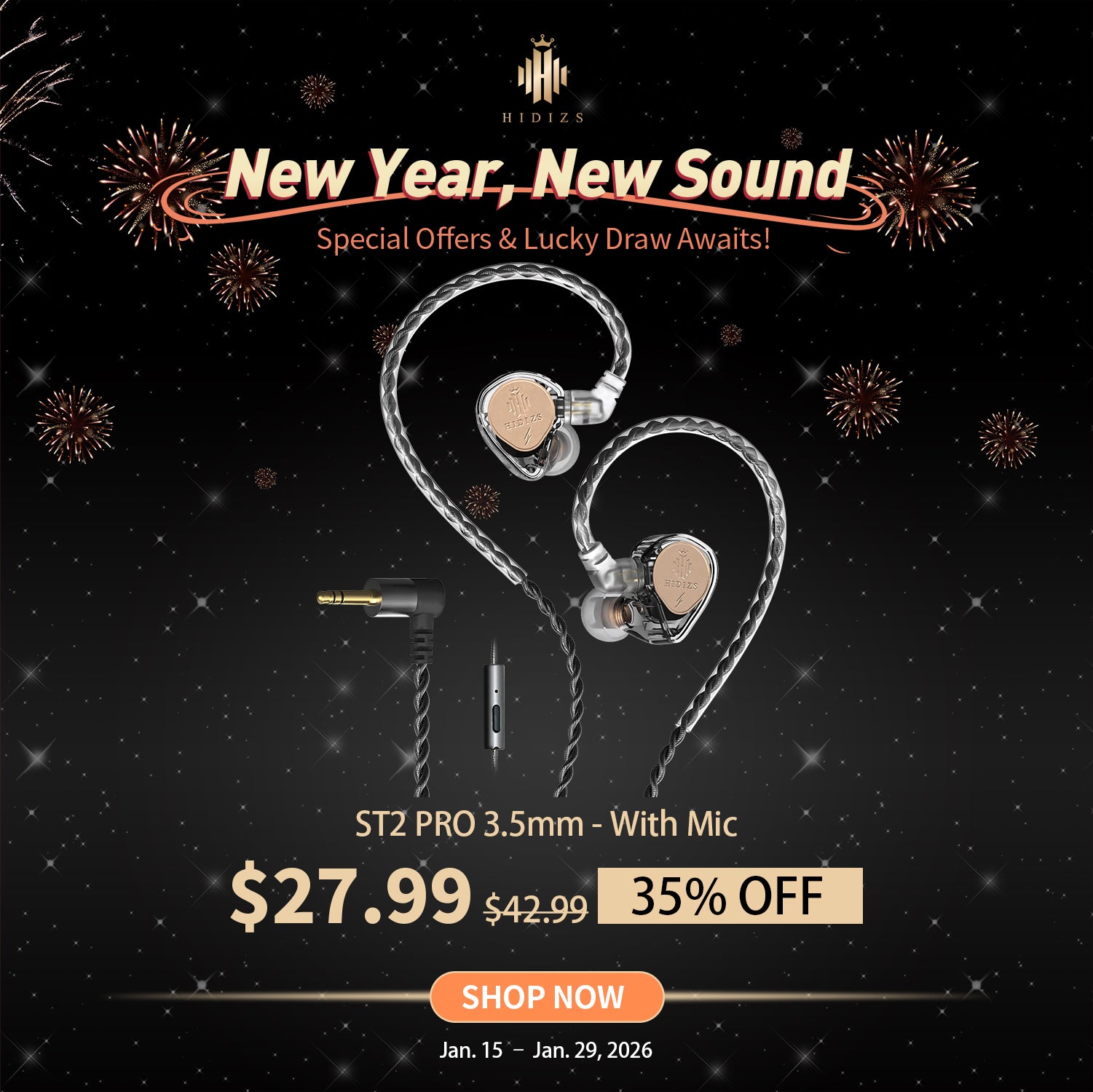 HIDIZS ST2 PRO Nebula 3.5mm Special Edition High-Performance Digital In-ear Earphones