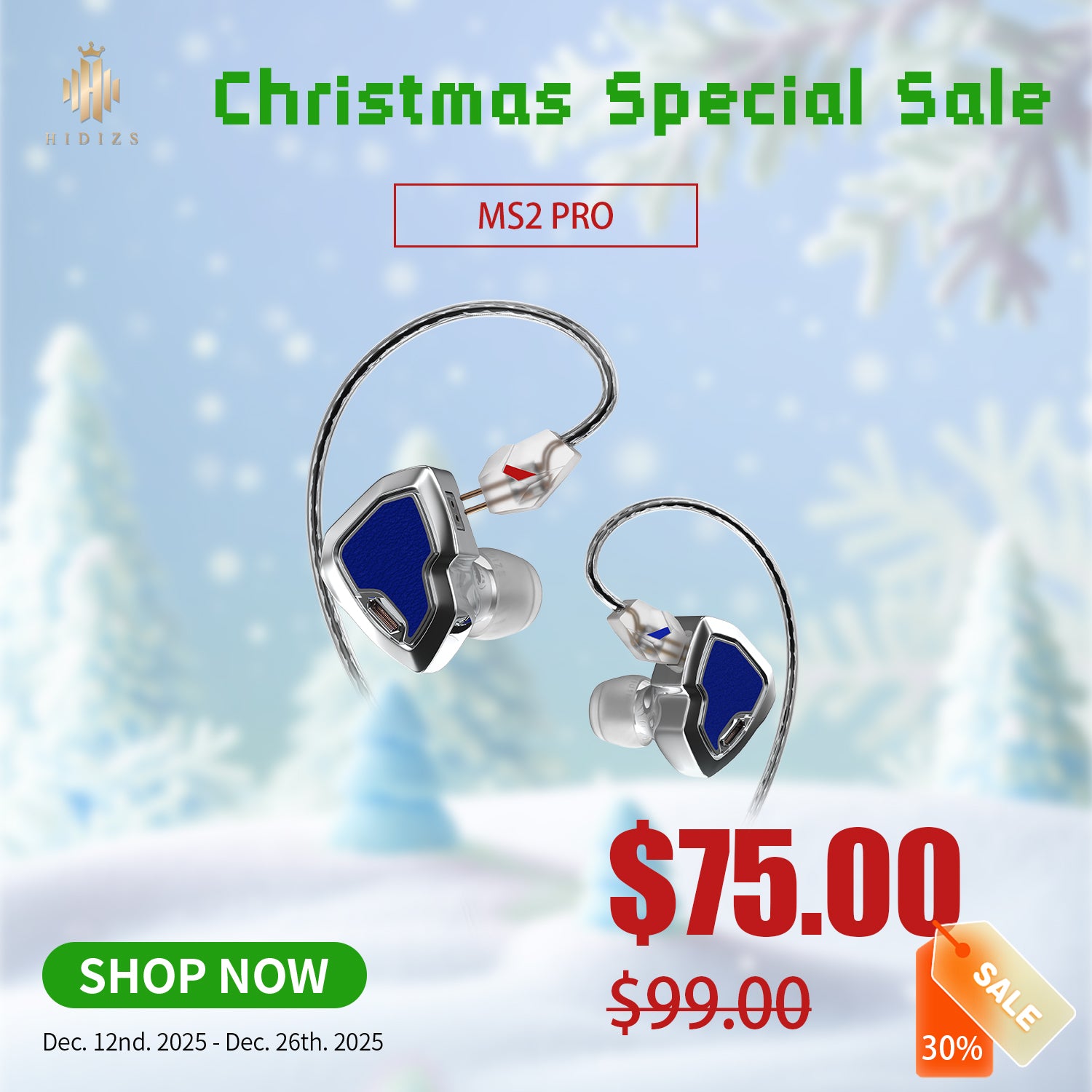 HIDIZS MS2 PRO 1BA + 1DD Hybrid HiFi In-ear Monitors